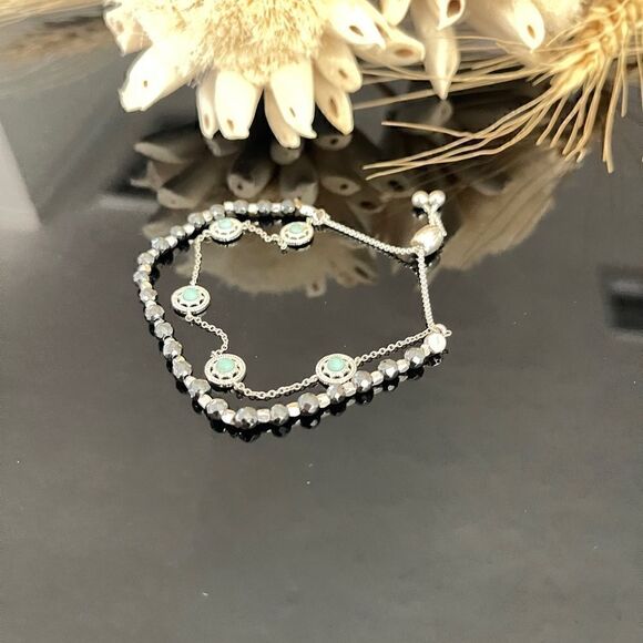 Silver plated adjustable bracelet - Picture 1 of 3